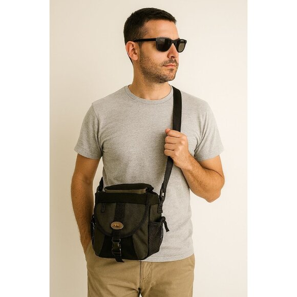 Lowepro Padded Camera Bag Tote Shoulder Satchel Black Gray - Picture 14 of 14